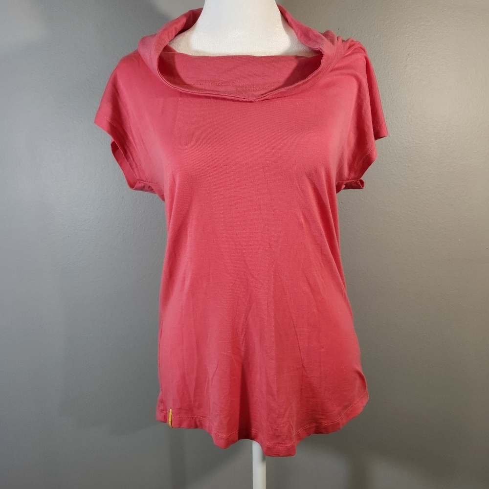 Lole Size Medium Women's Pink Cowl Neck Top